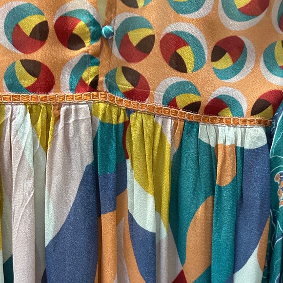 Anthropologie Colorful Geometric Patterned Women's Top - Picture 6 of 6